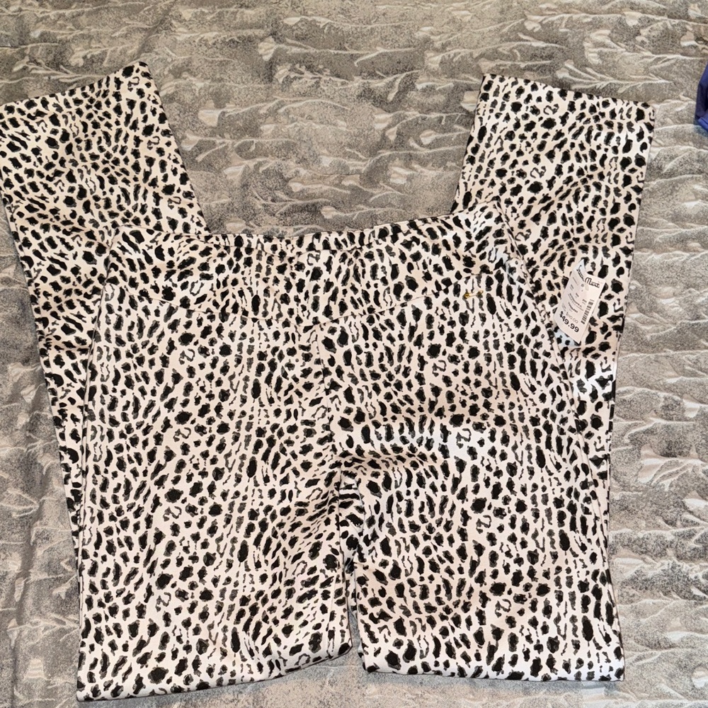 Stylish Animal Print Straight Leg Pants